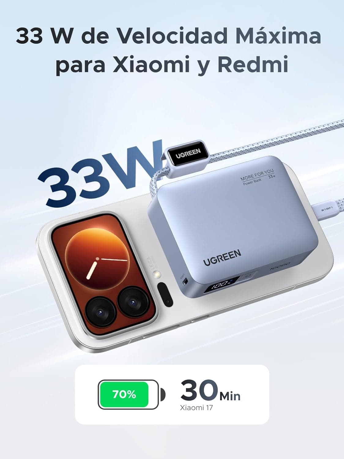 UGREEN NEXODE 10000 MAH POWER BANK CON CARGA RÁPIDA PD DE 30 W alternate view
