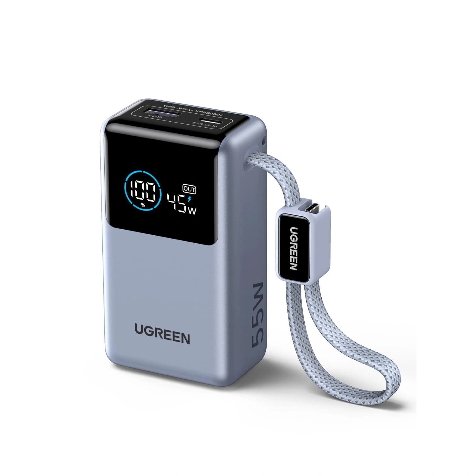 MINI POWER BANK DE 10000 MAH Y 55 W CON PANTALLA DIGITAL