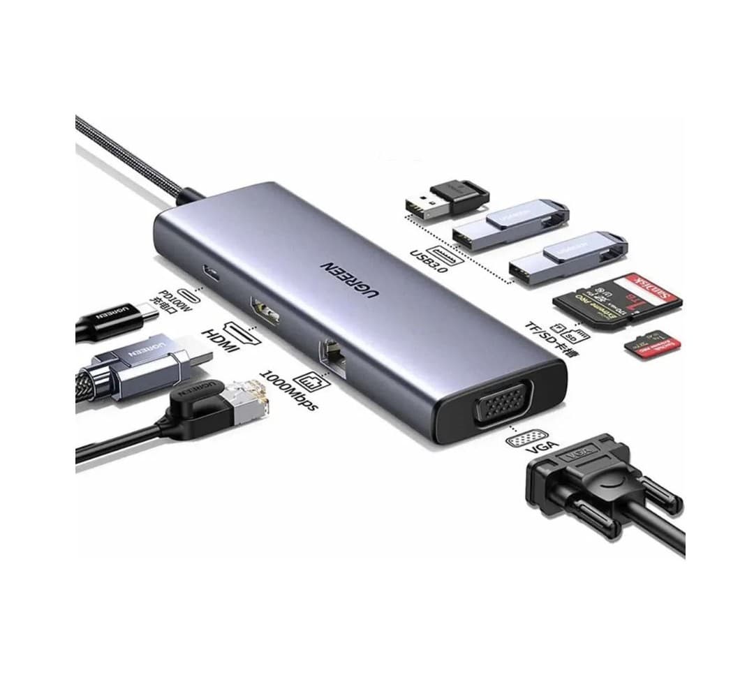 HUB USB C, ADAPTADOR 9 EN 1 MONITOR DUAL 4K