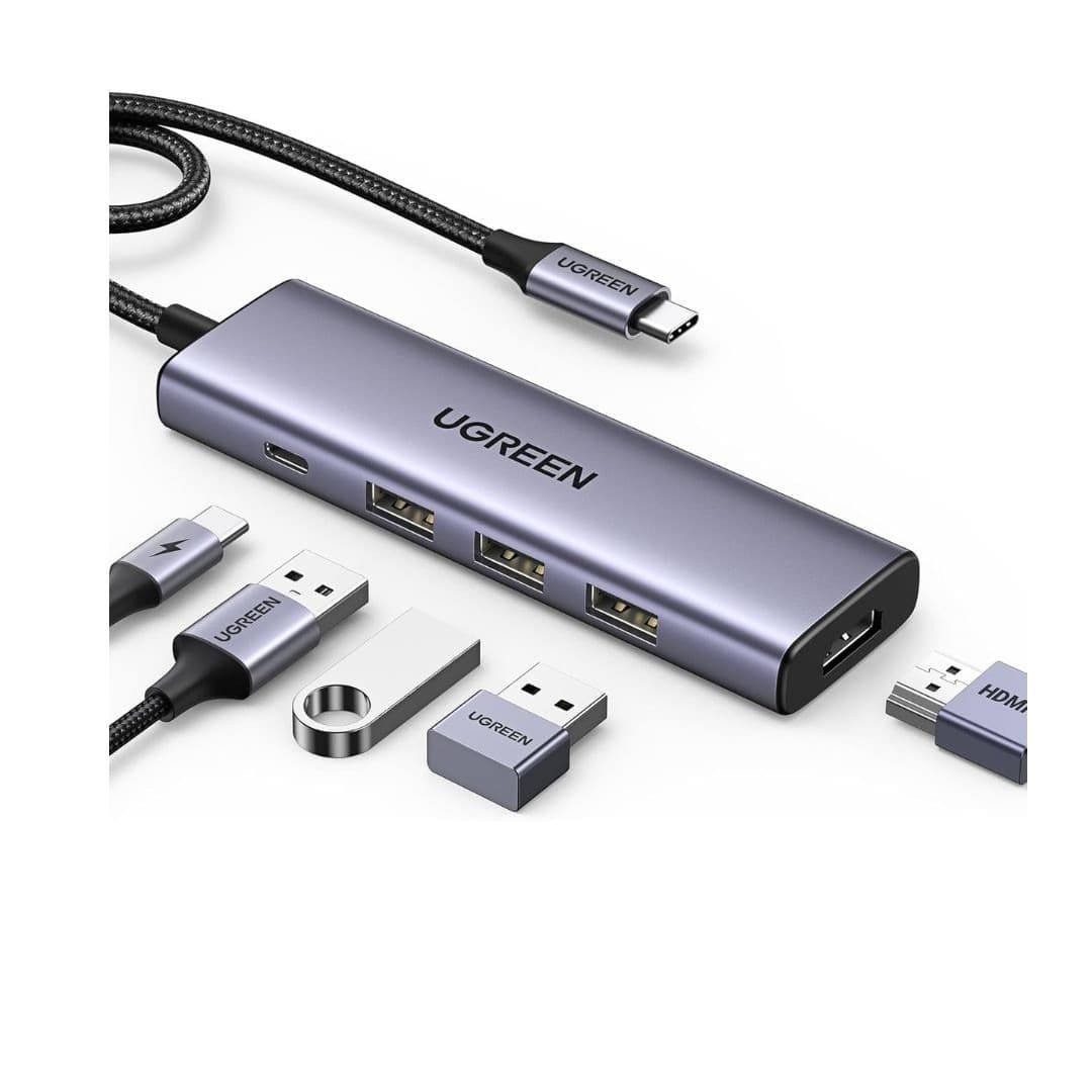 UGREEN HUB MULTIPUERTO USB C 5 EN 1 REVODOK