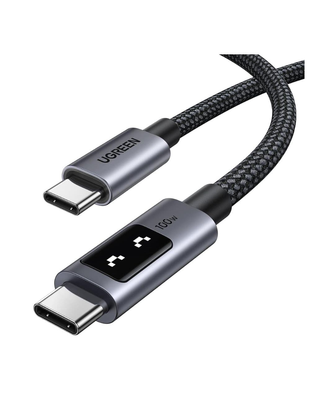 CABLE USB C A USB C DE 100 W, CABLE TIPO C CON PANTALLA LED