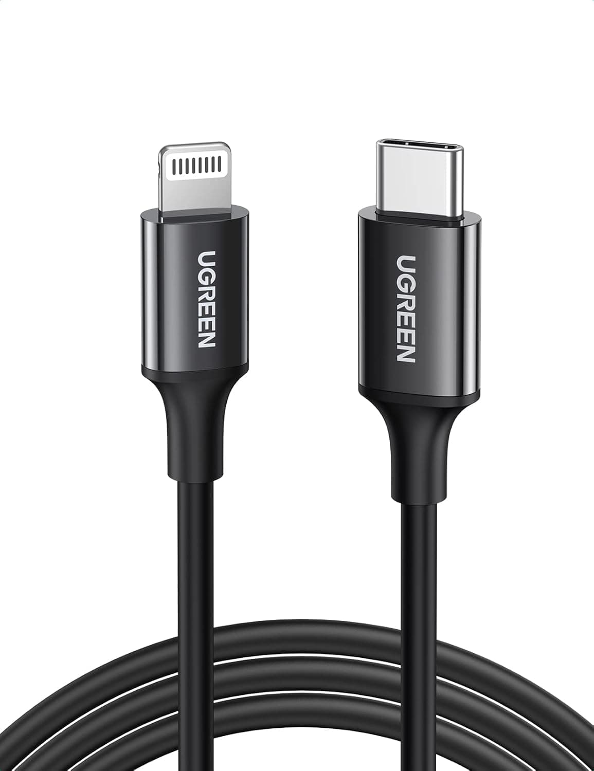 UGREEN USB C TO LIGHTNING CABLE BLACK MFI CERTIFIED