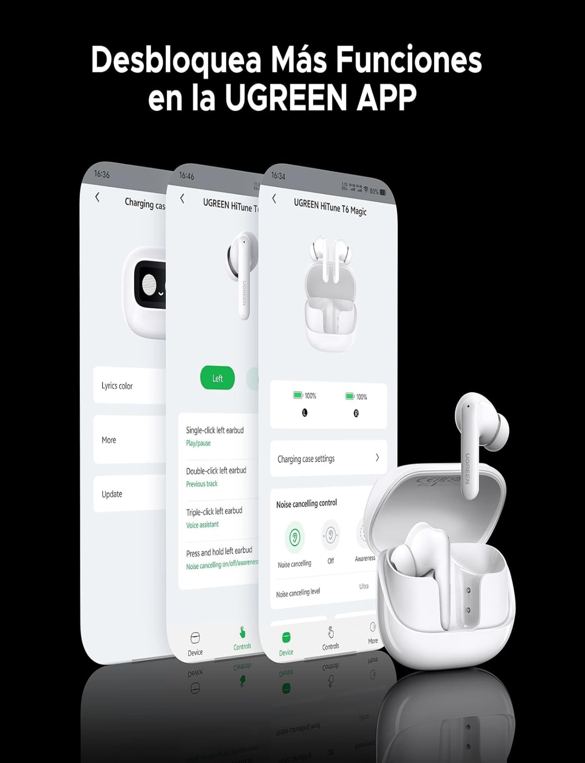 UGREEN ECHOBUDS MAGIC WHITE alternate view
