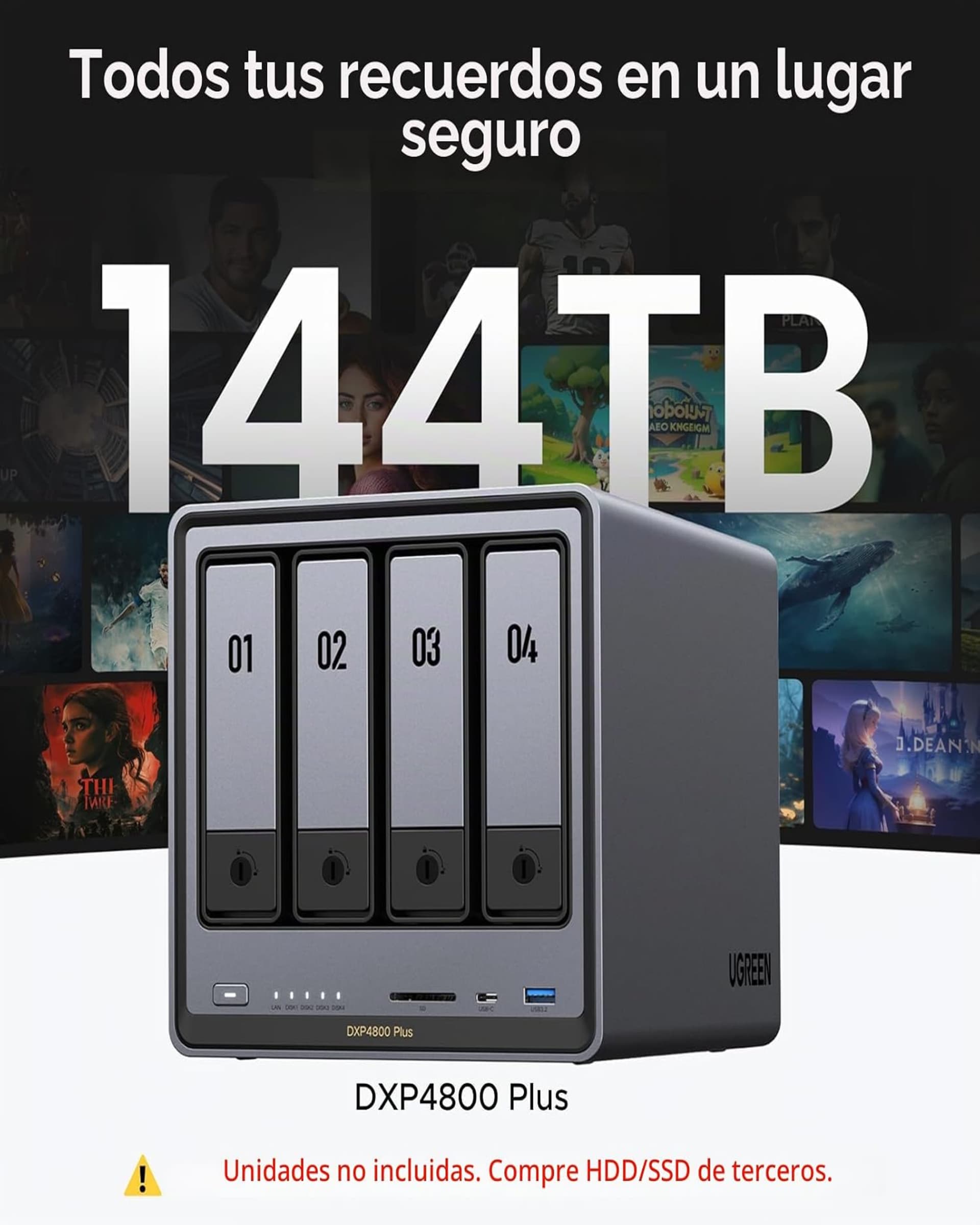 UGREEN NAS DX4800PLUS 4 BAHIAS alternate view