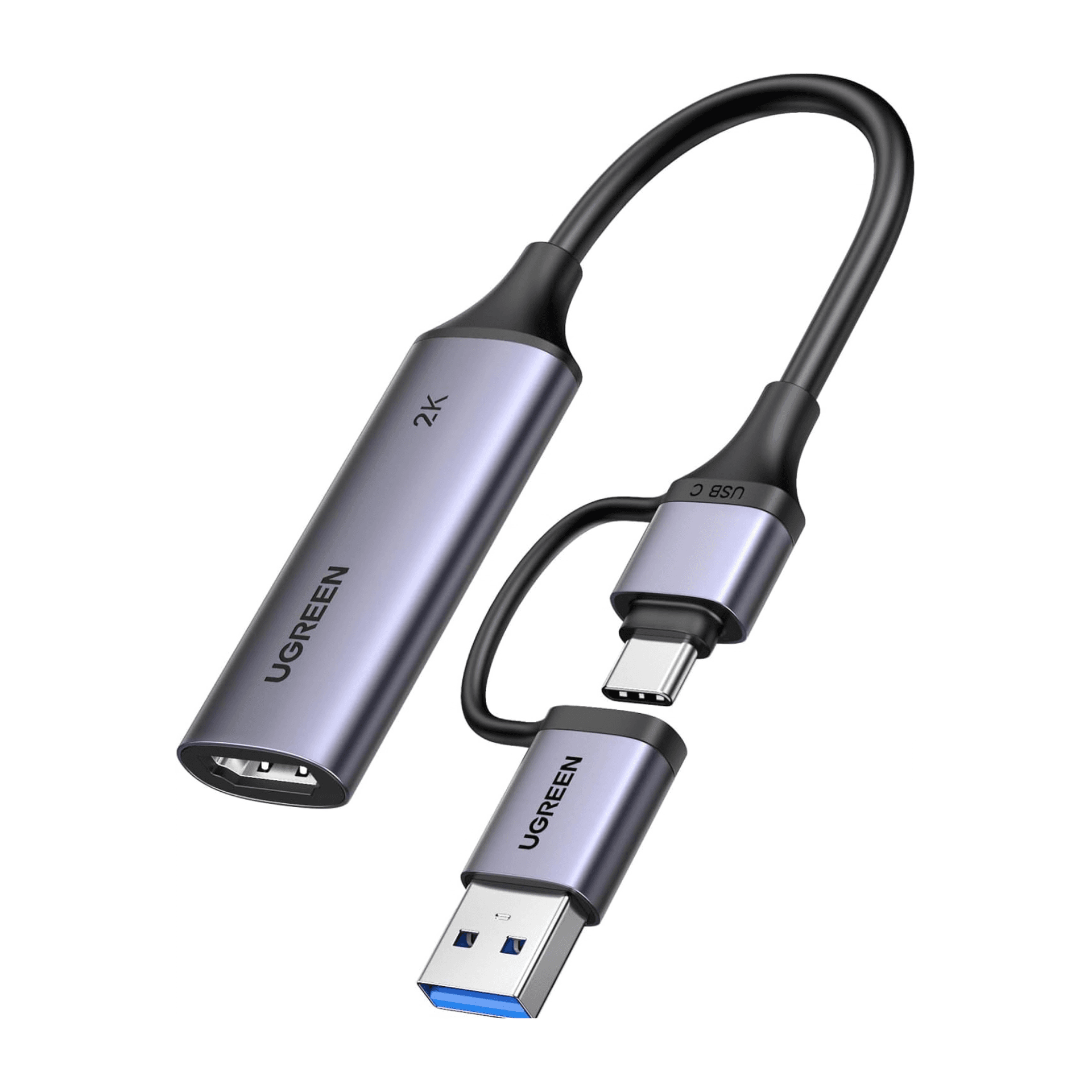 UGREEN CAPTURA DE VIDEO HDMI 4K 30HZ A USB A C 3.0 2K 30HZ 1080P