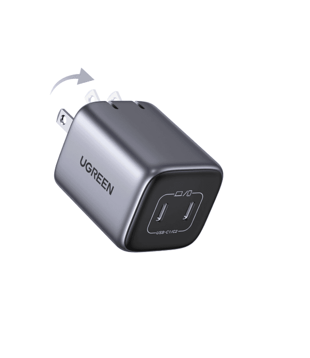 UGREEN CARGADOR NEXODE 45W GAN, 2 PUERTOS