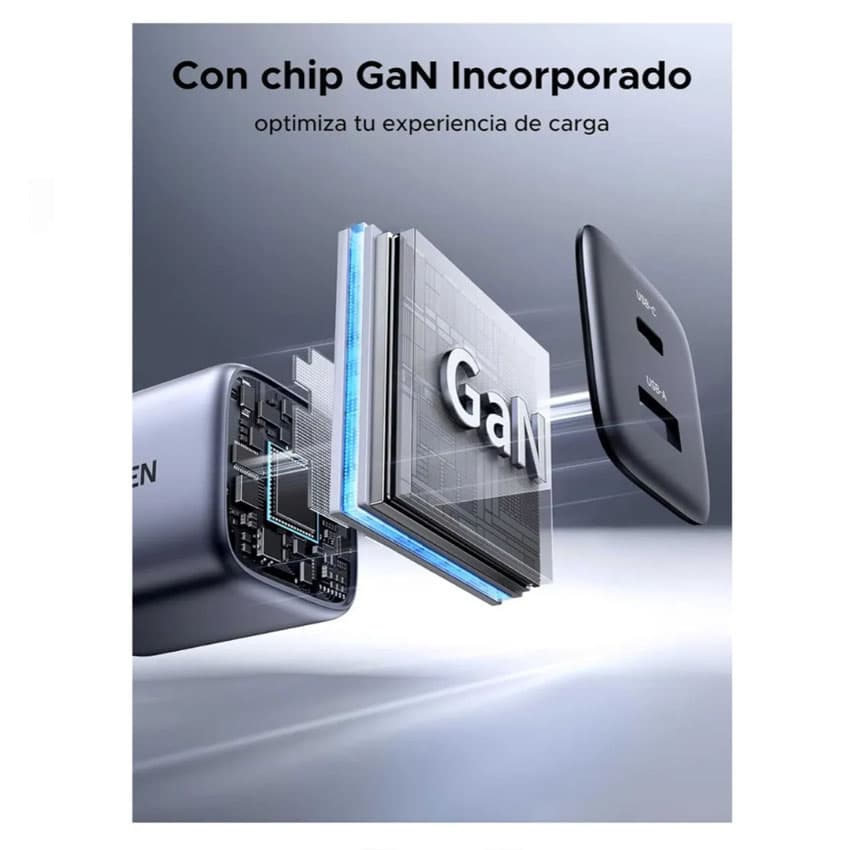CARGADOR RAPIDO USB-C 30W GaN USB C + USB A alternate view