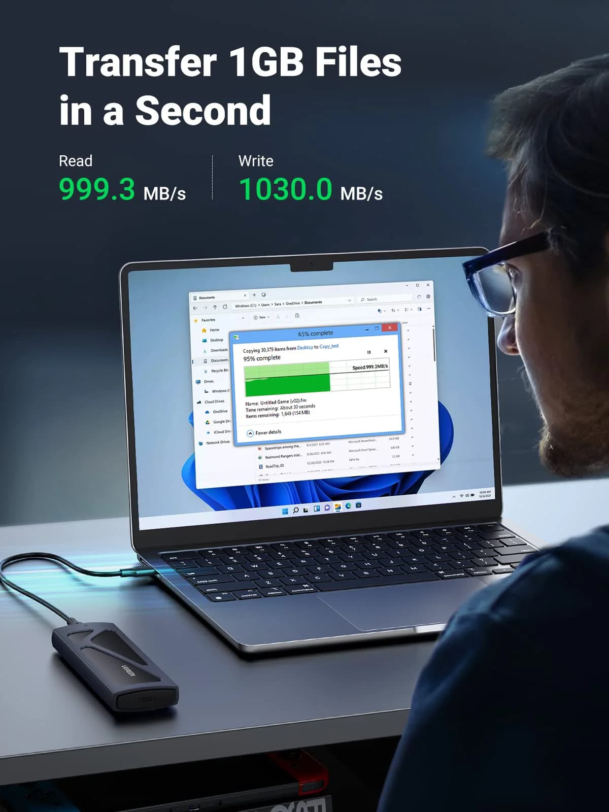 Carcasa SSD UGREEN M.2 NVMe alternate view
