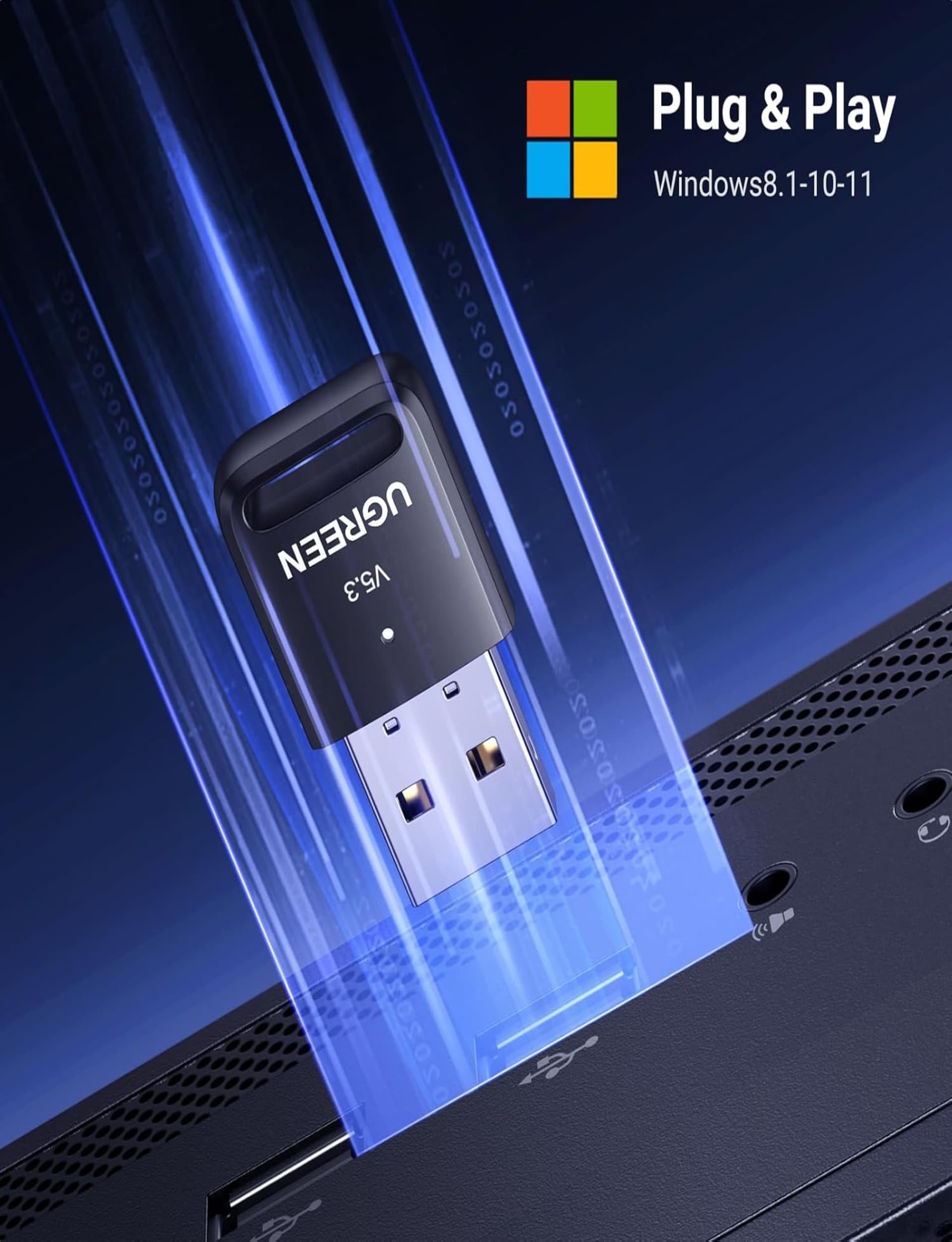 USB BLUETOOTH 5.3 ADAPTADOR PARA PC COMPATIBLE CON WINDOWS alternate view