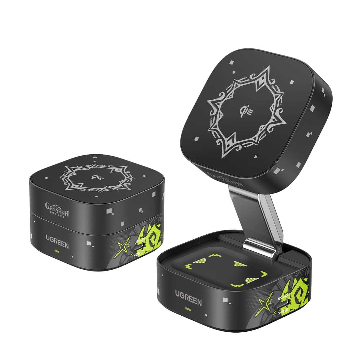 CARGADOR INALÁMBRICO QI2 UGREEN MAGFLOW EDICIÓN GENSHIN IMPACT