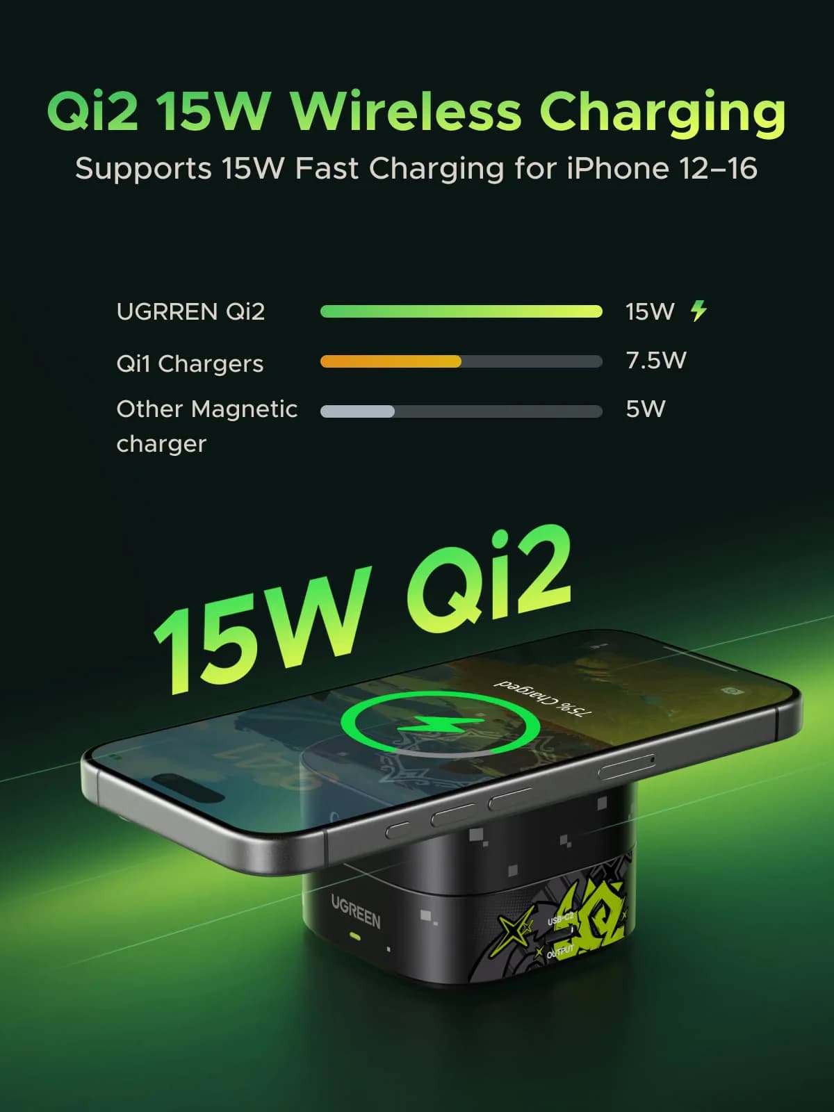 CARGADOR INALÁMBRICO QI2 UGREEN MAGFLOW EDICIÓN GENSHIN IMPACT alternate view
