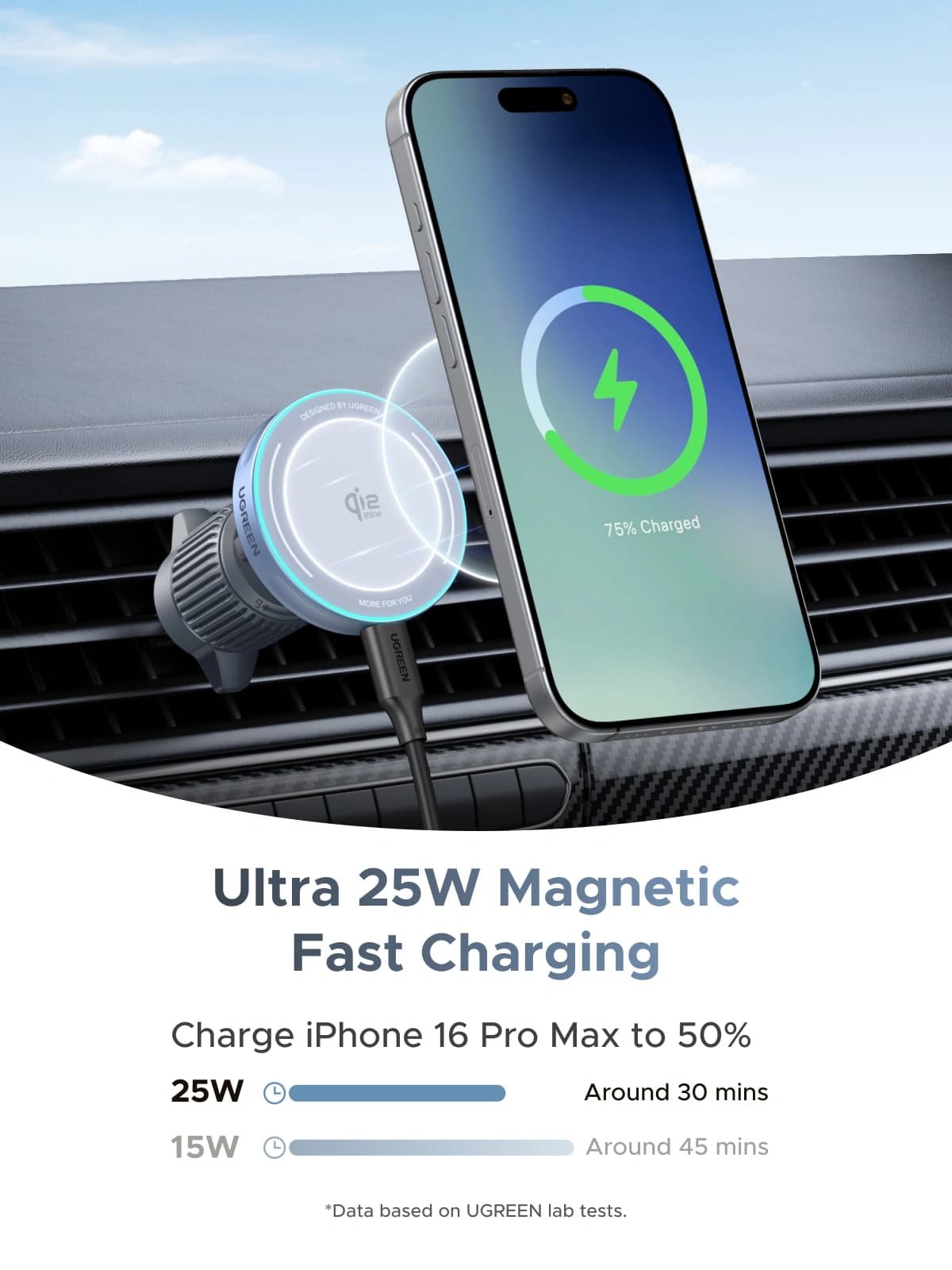 CARGADOR DE COCHE INALÁMBRICO MAGFLOW DE 25W alternate view
