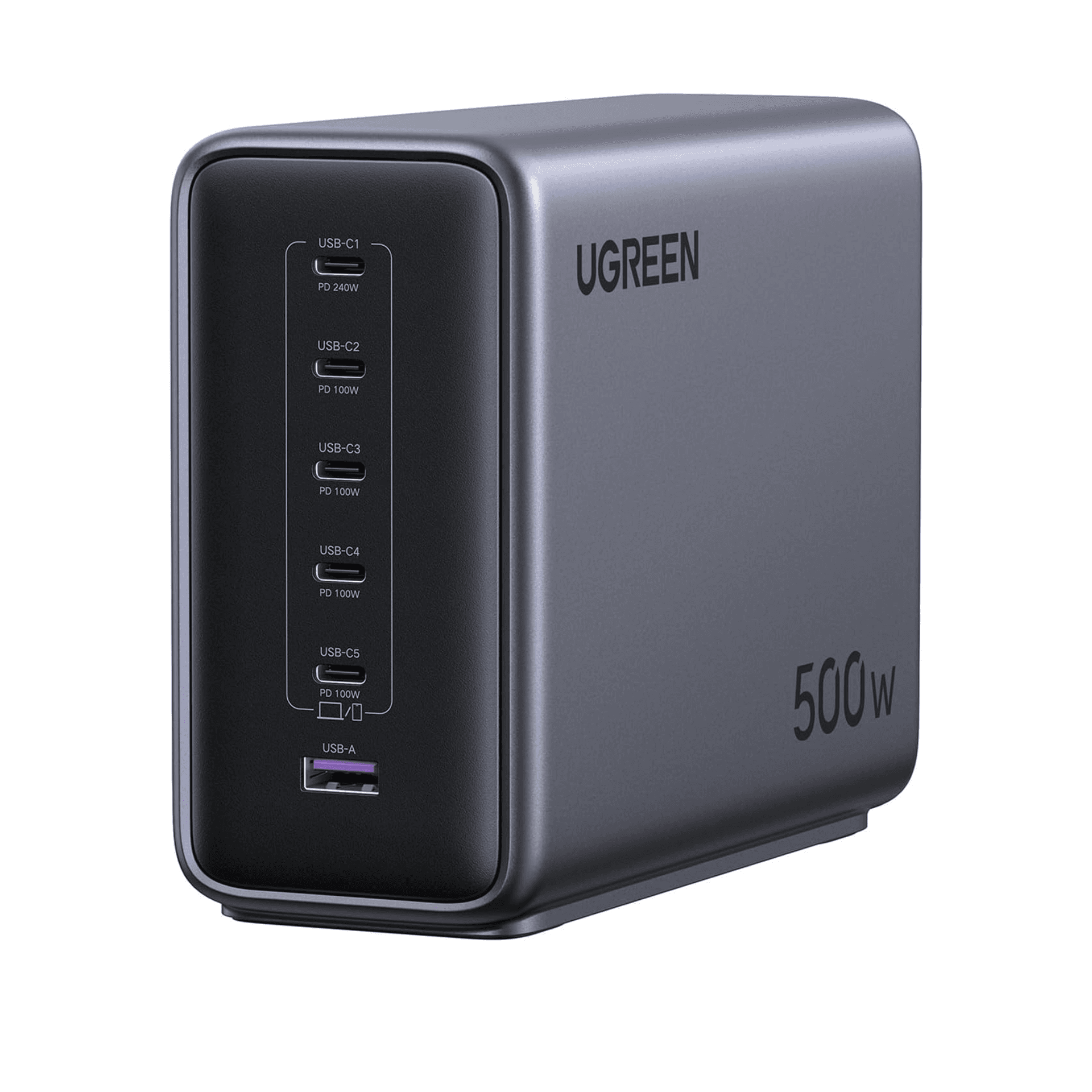 UGREEN NEXODE ESTACIÓN DE CARGA GAN DE 500W, 6 PUERTOS