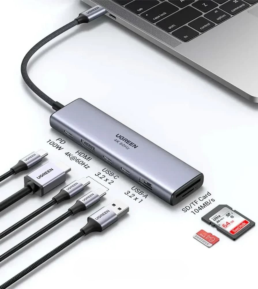UGREEN HUB USB-C 7 EN 1 HDMI 4K